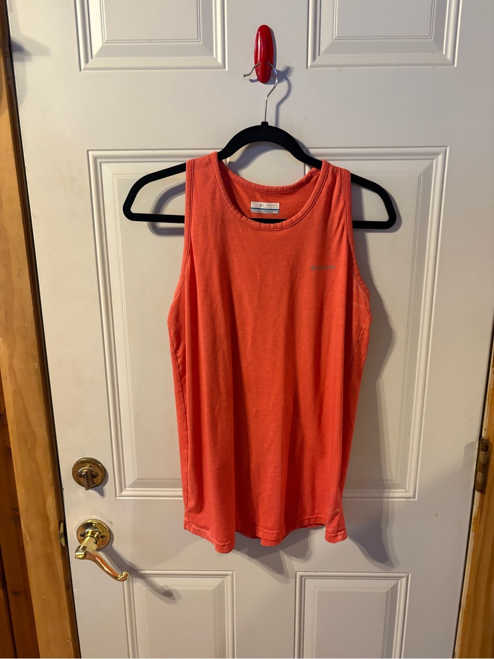 Columbia Women’s Coral Orange Racerback Tank Top – Size M